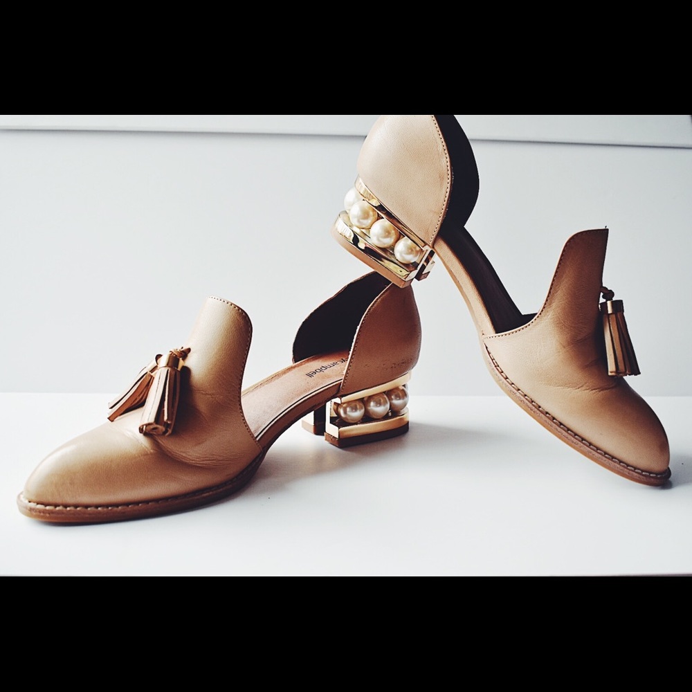 Jeffery Campbell Slip on Pearl Heels